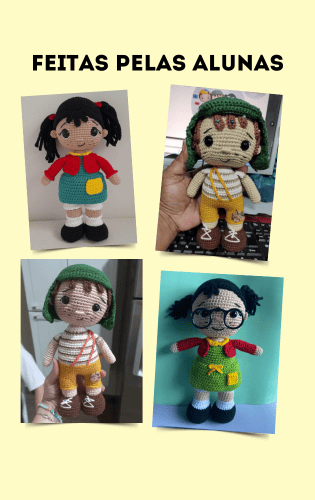 bonecos chaves amigurumi