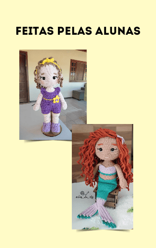 boneca ariel amigurumi